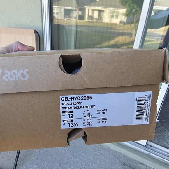 Size 12 - Asics Gel-NYC 2055 Cream/Dolphin Grey